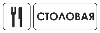 И01 столовая (пленка, 600х200 мм) - Охрана труда на строительных площадках - Указатели - Магазин охраны труда ohranatruda-shop.ru